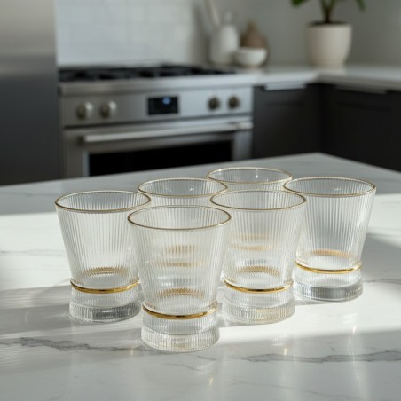 Service de Verres à Eau en Verre 6 Pièces