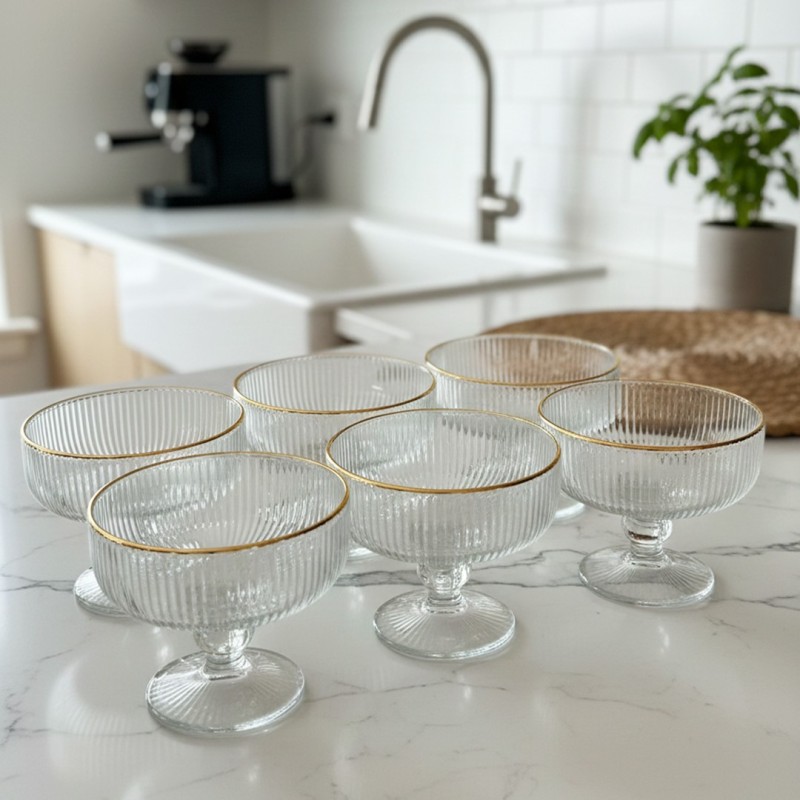 Service à Coupe sur Pied 6 Pièces Service à Coupe sur Pied 6 Pièces