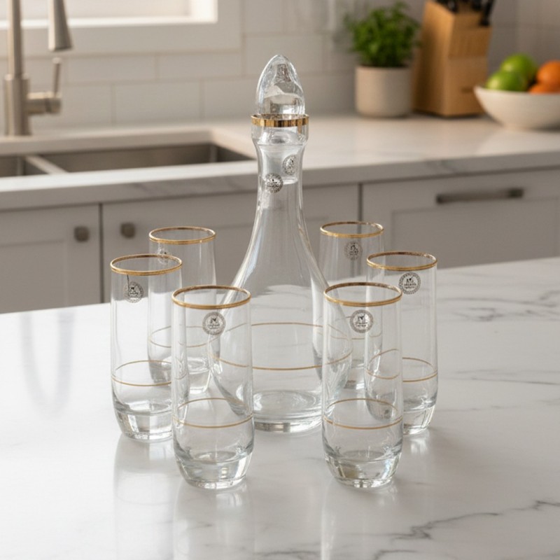 Service à Eau en Verre 7 Pièces Service à Eau en Verre 7 Pièces