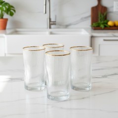 Service de Verres à Eau en Verre 6 Pièces