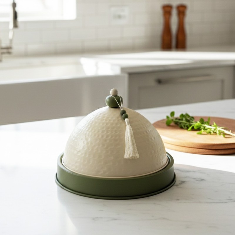 Cloche à Gâteaux 26 cm Bois & Métal Cloche à Gâteaux 26 cm Bois & Métal