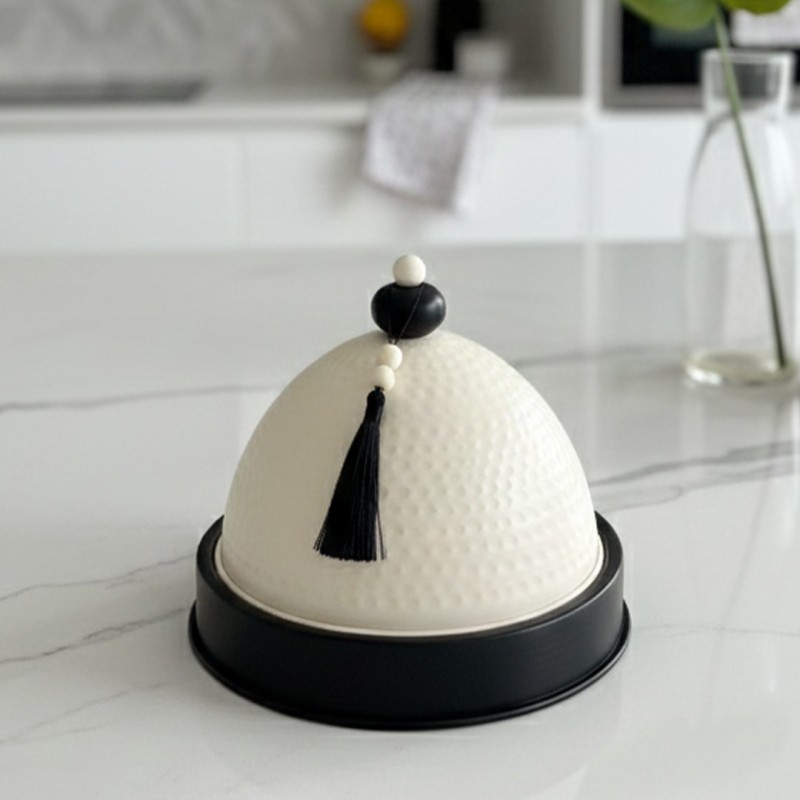 Cloche à Gâteaux 22 cm Bois & Métal