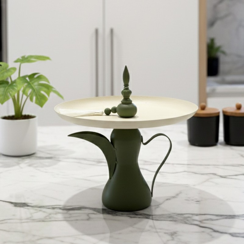 Présentoir à Gâteaux 26 cm Design Dallah en Métal Présentoir à Gâteaux 26 cm Design Dallah en Métal