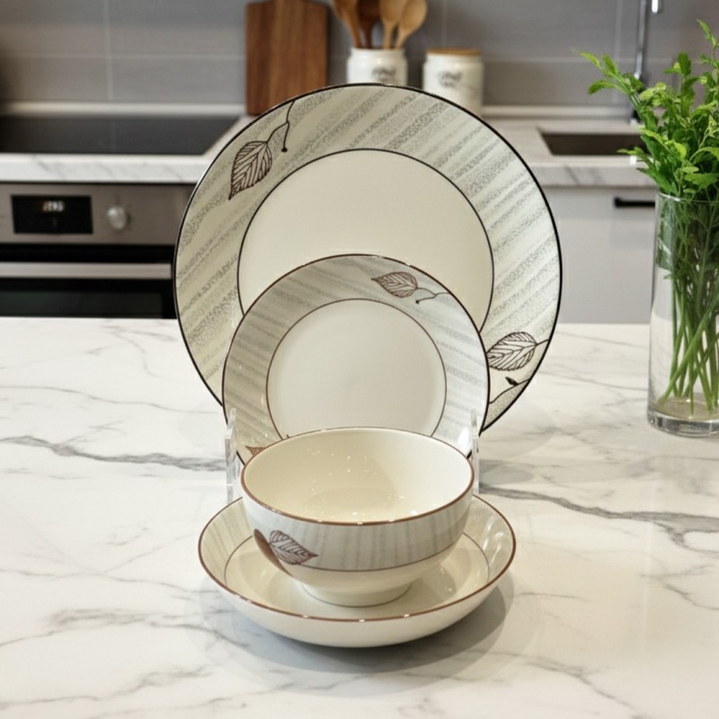 Service de Table en Porcelaine 24 Pièces