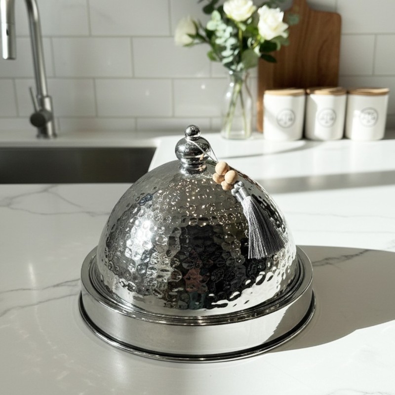 Cloche à Gâteaux 26 cm en Inox Martelé Cloche à Gâteaux 26 cm en Inox Martelé