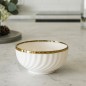 Bol en Céramique 13 cm Blanc Bord Doré