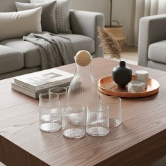 Service à eau 7 Pièces Avec Carafe en Verre