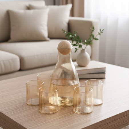 Service à eau 7 Pièces Avec Carafe en Verre