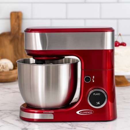 Robot Pétrin 1300W 5L Avec Afficheur Rouge - Florence 6461AE
