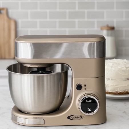 Robot Pétrin 1300W 5L Avec Afficheur Gold - Florence 6461AE