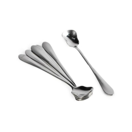 Lot de 6 Cuillères à Glace en Acier Inoxydable 19 cm