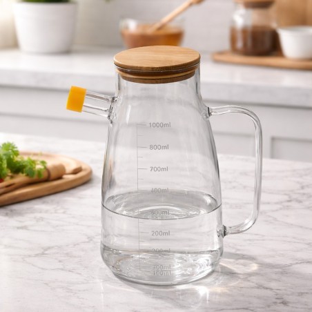 Huilière en Verre 1000ML avec Bec Verseur