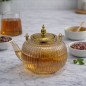 Théière en Verre 1000ML avec Couvercle Doré