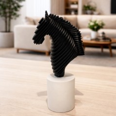 Statue Décorative Tête de Cheval Moderne en Résine