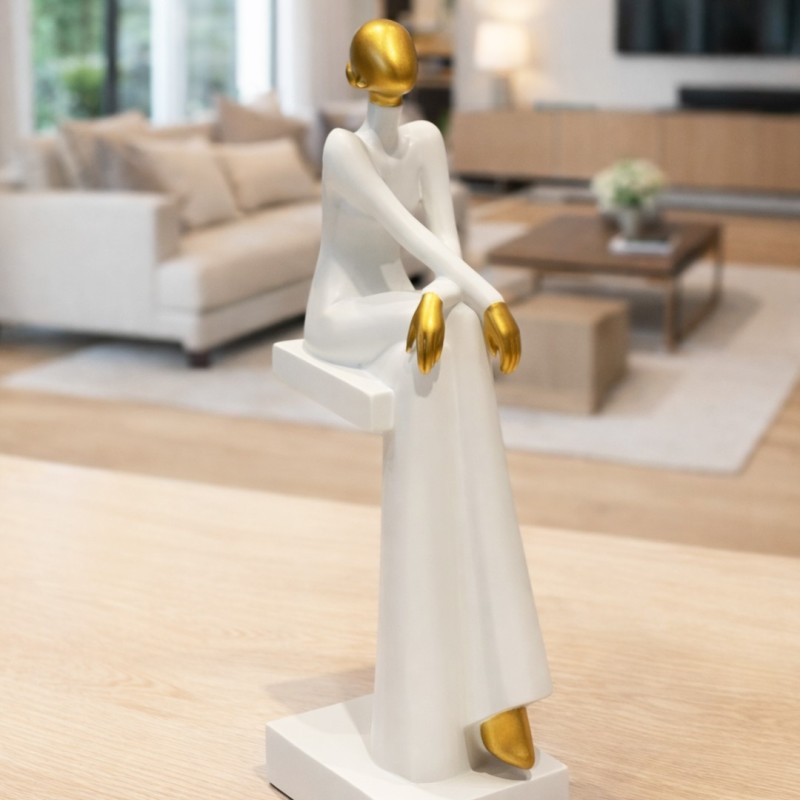 Statue Décorative Femme Élégante en Rèsine