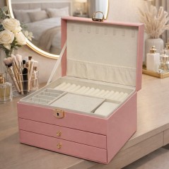 Coffret à Bijoux Élégant à 3 Étages