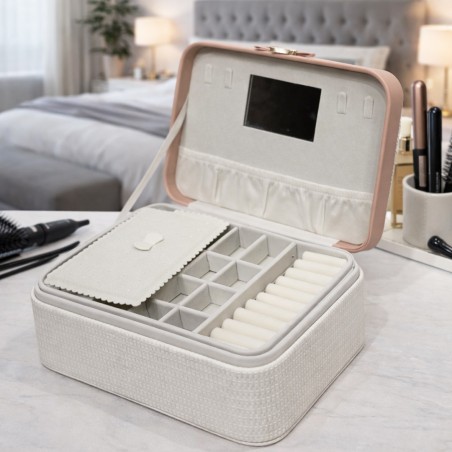 Coffret à Bijoux Compact avec Miroir