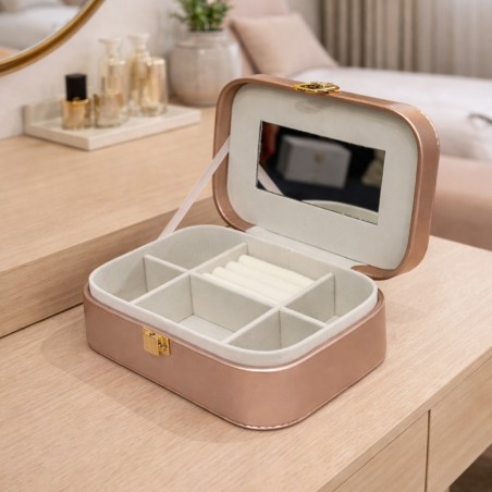 Coffret à Bijoux Compact avec Miroir
