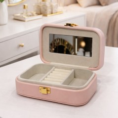 Coffret à Bijoux Compact avec Miroir