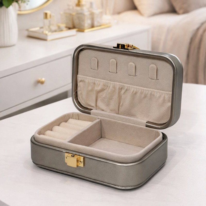 Coffret à Bijoux Compact avec Miroir Coffret à Bijoux Compact avec Miroir