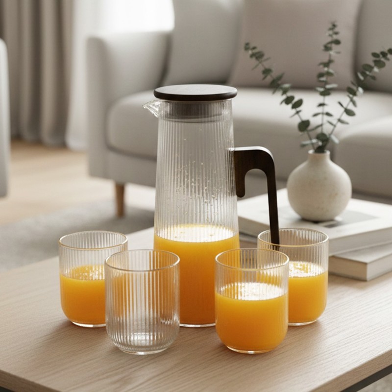 Service à eau 7 Pièces Avec Carafe en Verre