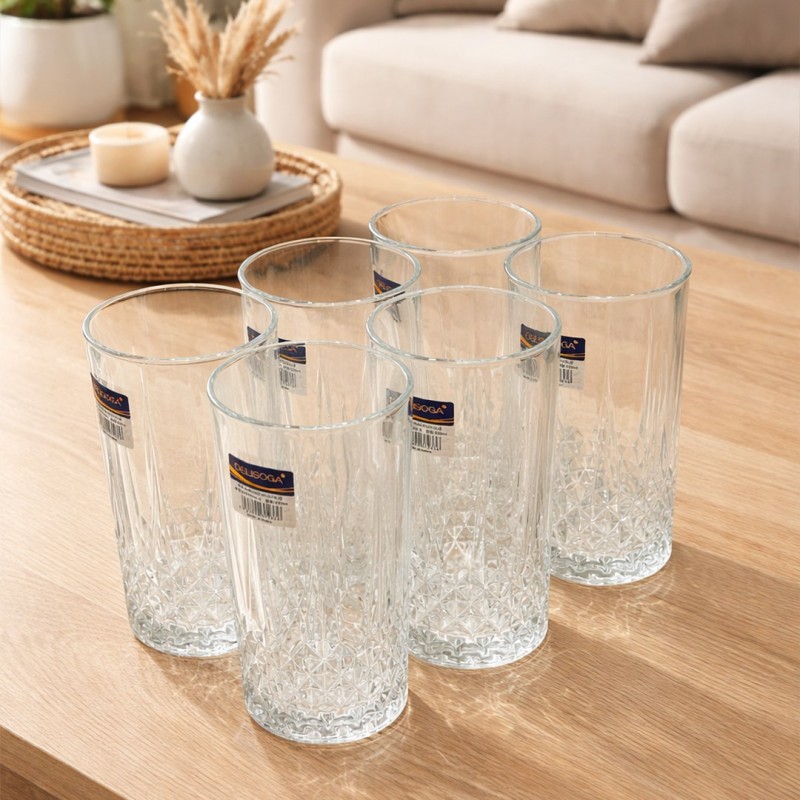 Service de Verres à Jus en Verre 6 Pièces