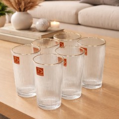 Service de Verres à Jus en Verre 6 Pièces