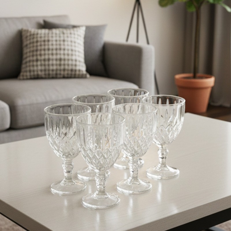 Service de Verres à Jus en Verre 6 Pièces Service de Verres à Jus en Verre 6 Pièces