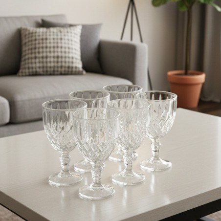 Service de Verres à Jus en Verre 6 Pièces