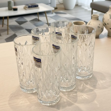 Service de Verres à Jus en Verre 6 Pièces