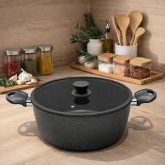 Faitout 28 cm en Granite Gris - MCS