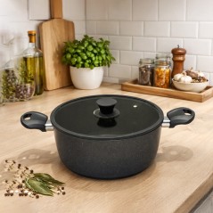 Faitout 20 cm en Granite Gris - MCS