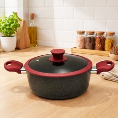Faitout 20 cm en Granite Rouge - MCS