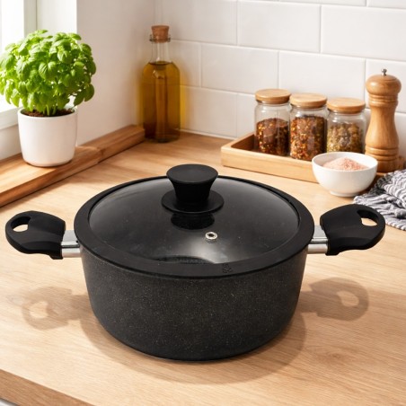 Faitout 24 cm en Granite Noir - MCS