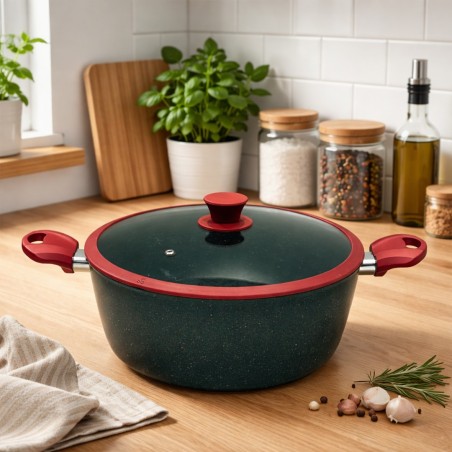 Faitout 24 cm en Granite Rouge - MCS