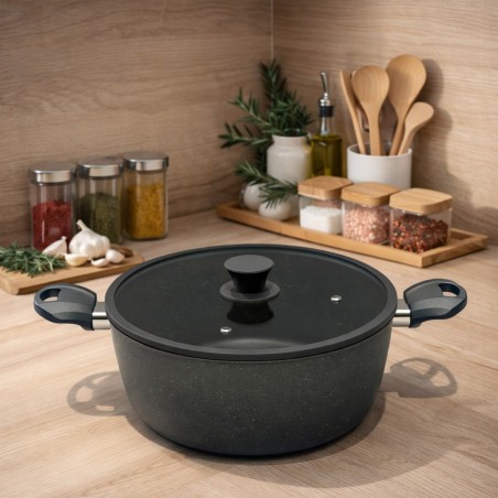 Faitout 24 cm en Granite Gris - MCS