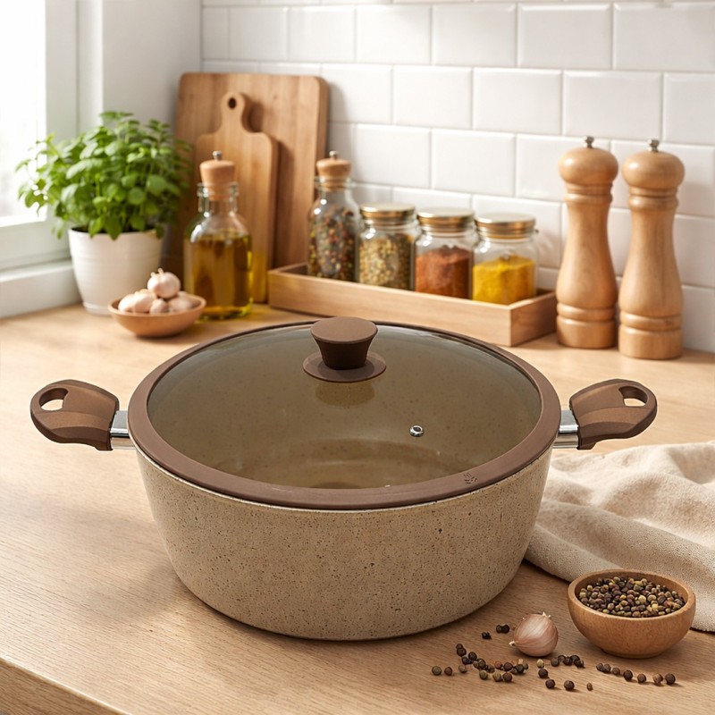 Faitout 24 cm en Granite Beige - MCS