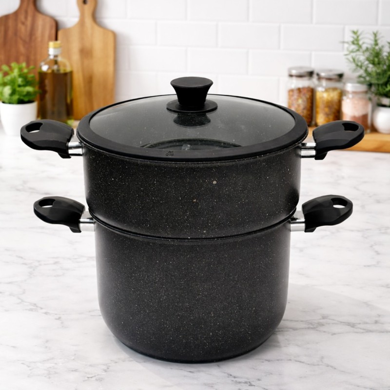 Couscoussier 6L en Granite Rouge - MCS