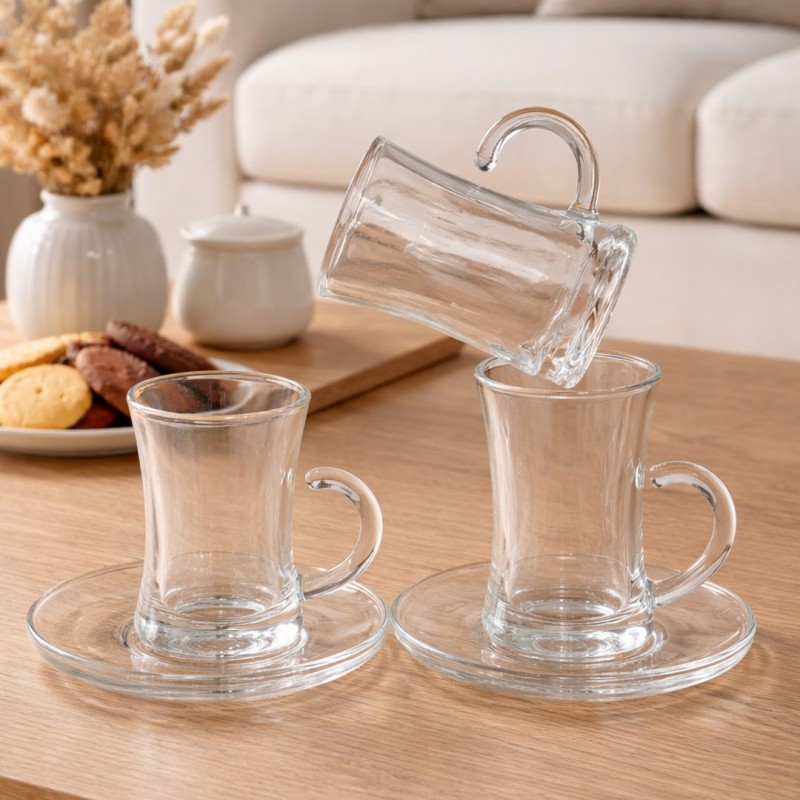 Service à thé en verre 12 Pièces