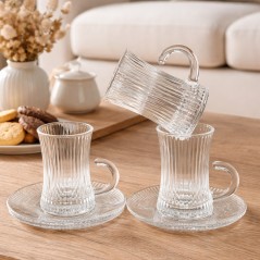 Service à thé en verre 12 Pièces