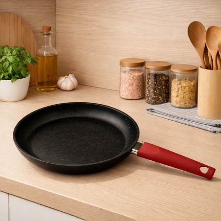 Poêle en Granite Ø24 cm Rouge - MCS