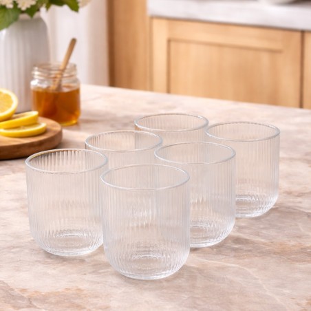 Service de Verres à Eau en Verre 6 Pièces