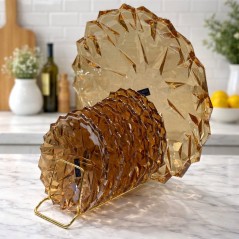 Service à Gâteaux Ronds en Verre 7 Pièces