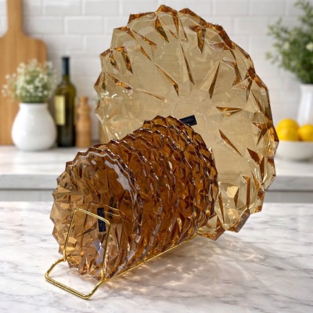 Service à Gâteaux Ronds en Verre 7 Pièces