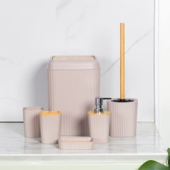 Série salle de bain 7 Pièces en Plastique - Biege