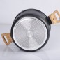 Couscoussier en Granite 22 cm avec Manches en Bois Noir