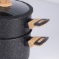 Couscoussier en Granite 22 cm avec Manches en Bois Noir