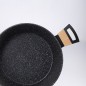 Faitout en Granite 20 cm Manches en Bois Noir Faitout en Granite 20 cm Manches en Bois Noir