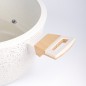 Faitout en Granite 20 cm Manches en Bois  Ecru
