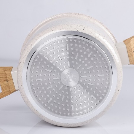 Couscoussier en Granite 22 cm avec Manches en Bois Noir